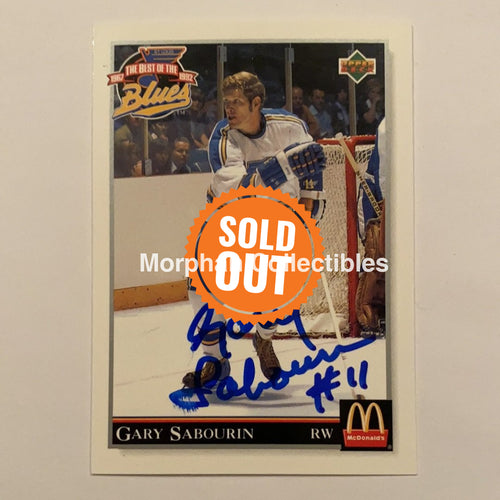 Gary Sabourin - Autographed Card Best Of Blues Upper Deck