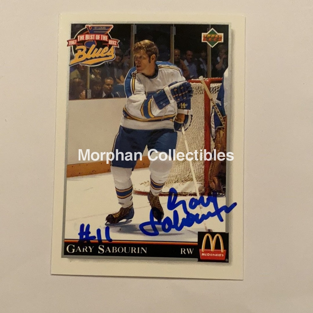 Gary Sabourin - Autographed Card Best Of Blues Upper Deck