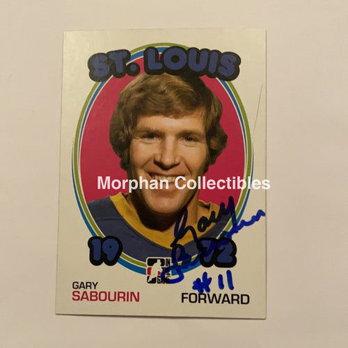 Gary Sabourin - Autographed Card In The Game 1972