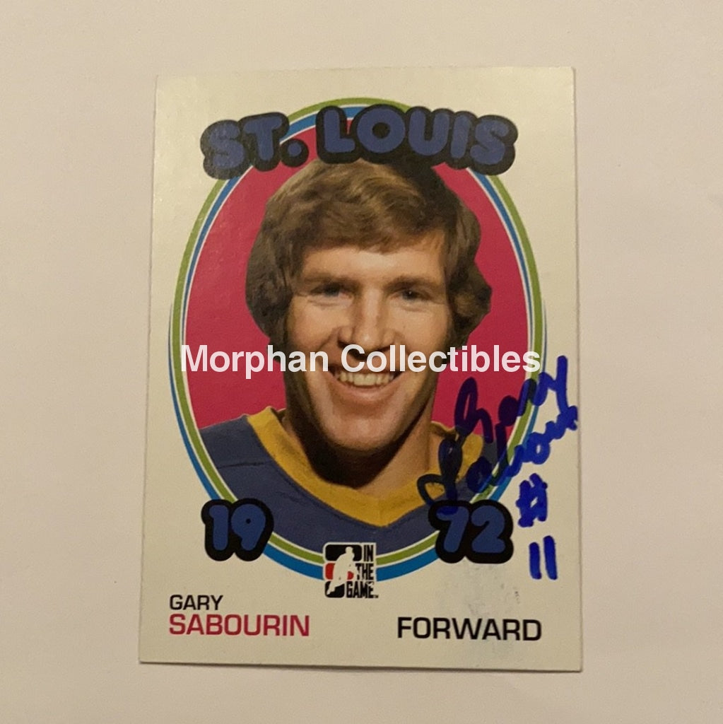 Gary Sabourin - Autographed Card In The Game 1972