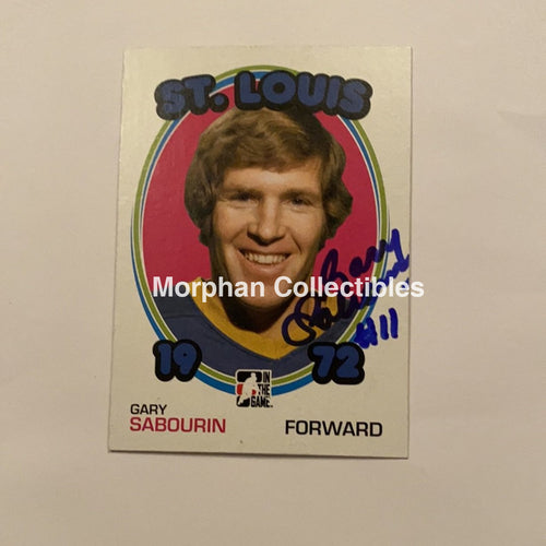 Gary Sabourin - Autographed Card In The Game 1972
