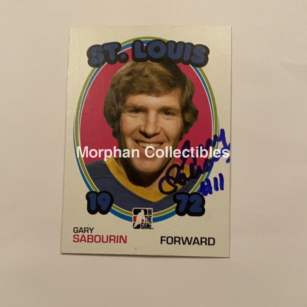 Gary Sabourin - Autographed Card In The Game 1972