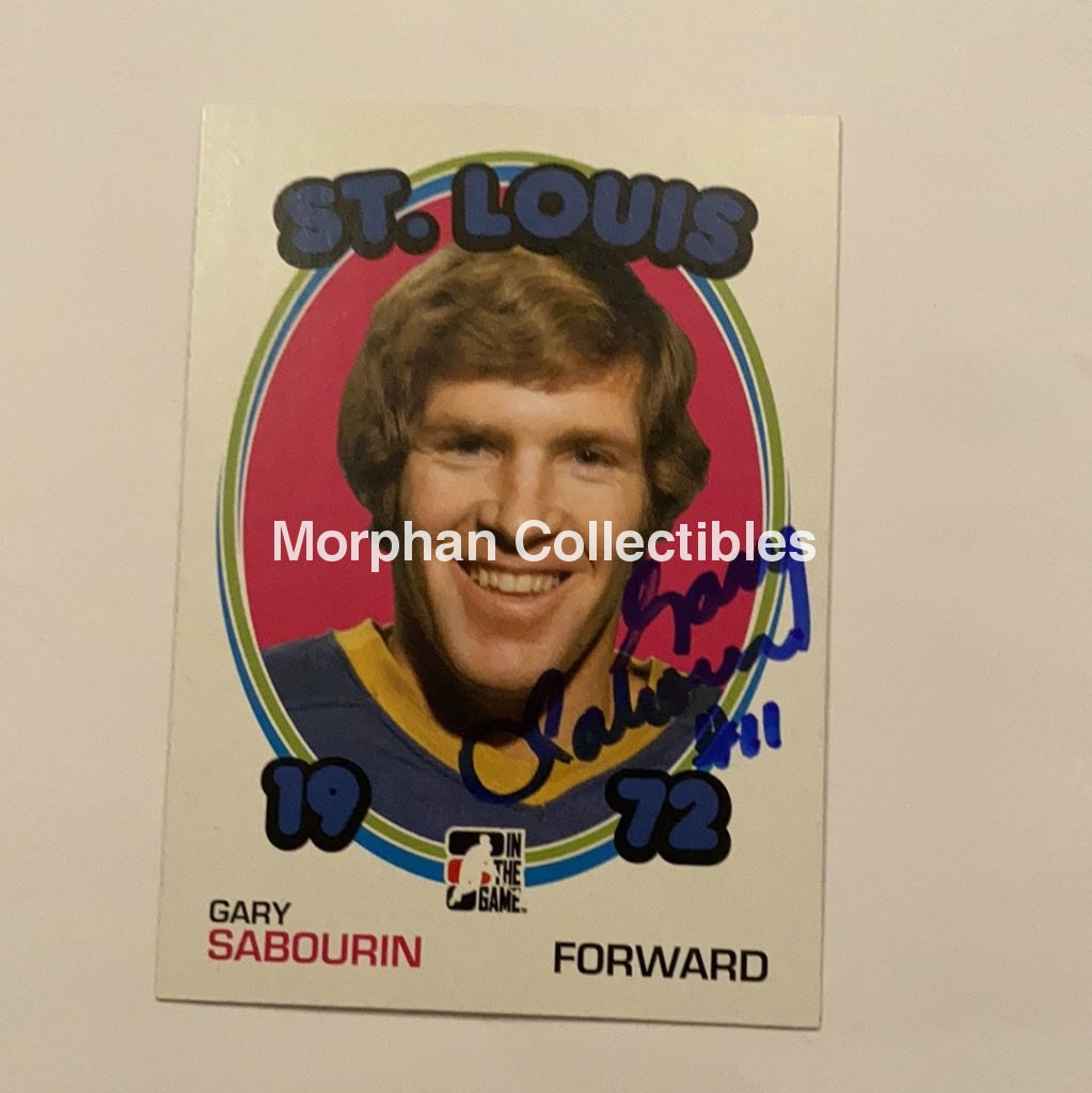 Gary Sabourin - Autographed Card In The Game 1972