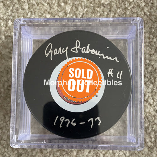 Gary Sabourin - Autographed Cleveland Barons Puck