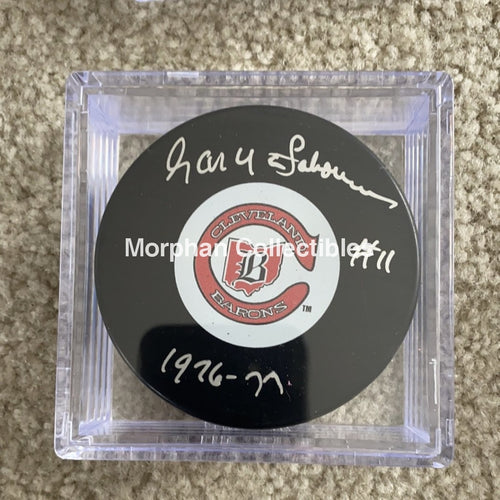 Gary Sabourin - Autographed Cleveland Barons Puck