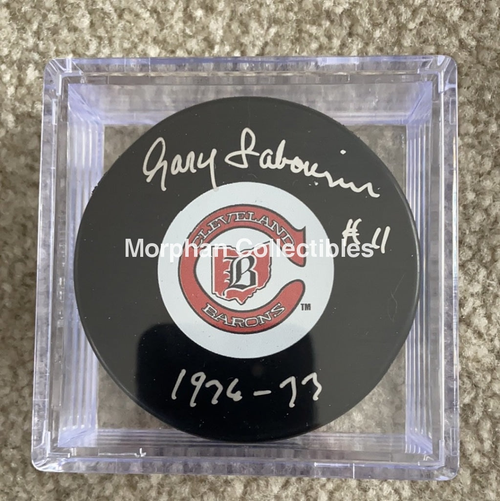 Gary Sabourin - Autographed Cleveland Barons Puck