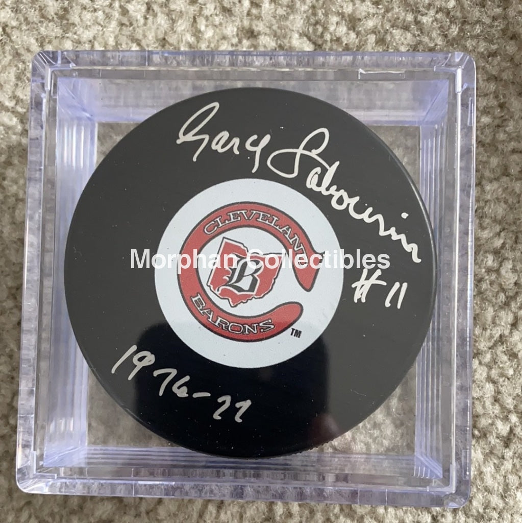 Gary Sabourin - Autographed Cleveland Barons Puck