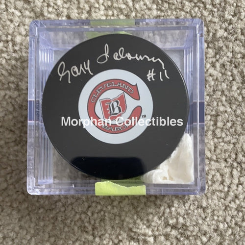 Gary Sabourin - Autographed Cleveland Barons Puck