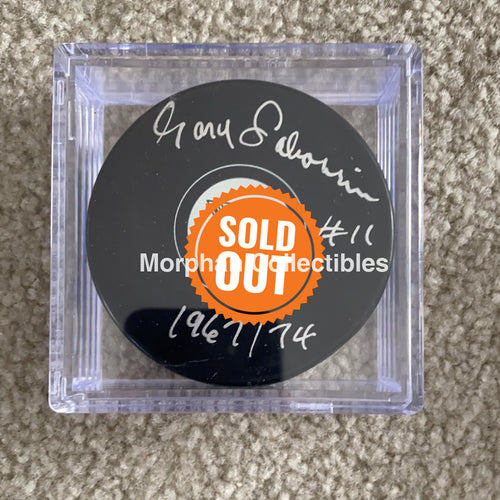 Gary Sabourin - Autographed St Louis Blues Puck