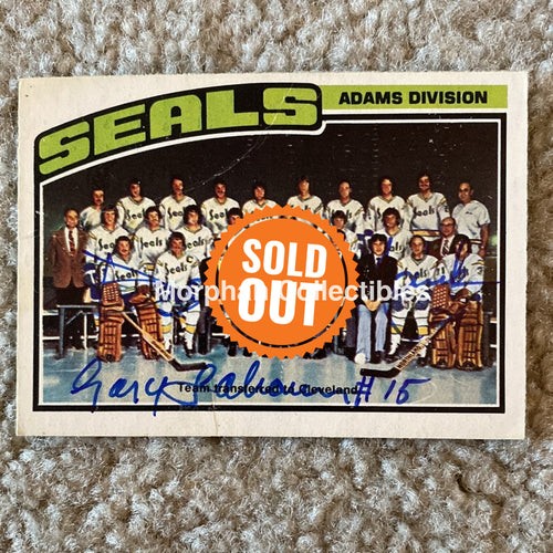 Gary Sabourin / Dennis Maruk - Autographed Card Seals Checklist Marked On Back