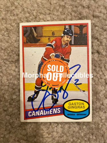 Gaston Gingras - Autographed Card 1980-81 Opc