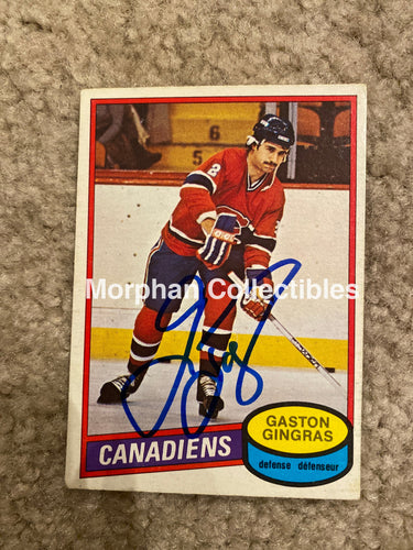 Gaston Gingras - Autographed Card 1980-81 Opc