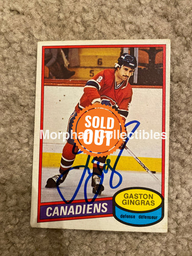 Gaston Gingras - Autographed Card 1980-81 Opc