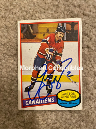 Gaston Gingras - Autographed Card 1980-81 Opc