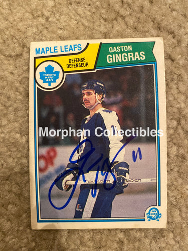 Gaston Gingras - Autographed Card 1983-84 Opc