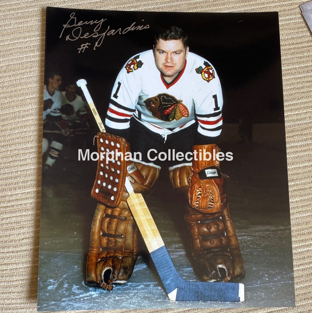 Gerry Desjardins - Autographed 8X10 Photo Chicago Blackhawks