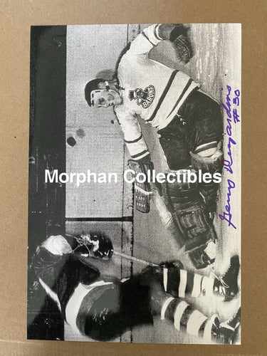 Gerry Desjardins - Autographed 8X10 Photo Cleveland Barons #1. 8X12