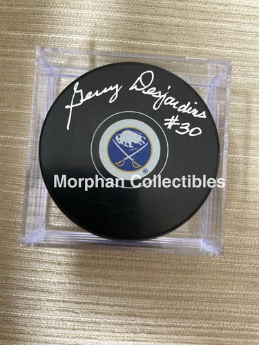 Gerry Desjardins - Autographed Buffalo Puck