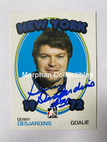 Gerry Desjardins - Autographed Card Itg 1972 #2