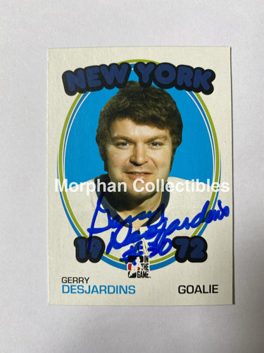 Gerry Desjardins - Autographed Card Itg 1972 #3