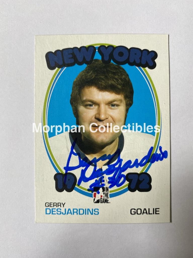 Gerry Desjardins - Autographed Card Itg 1972 #3