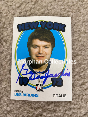 Gerry Desjardins - Autographed Card Itg 1972