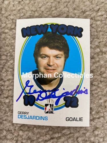 Gerry Desjardins - Autographed Card Itg 1972