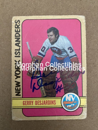 Gerry Desjardins Autographed Cards Opc 1971-72 Card