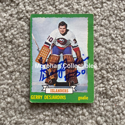 Gerry Desjardins - Autographed Card Opc 1973 - 74