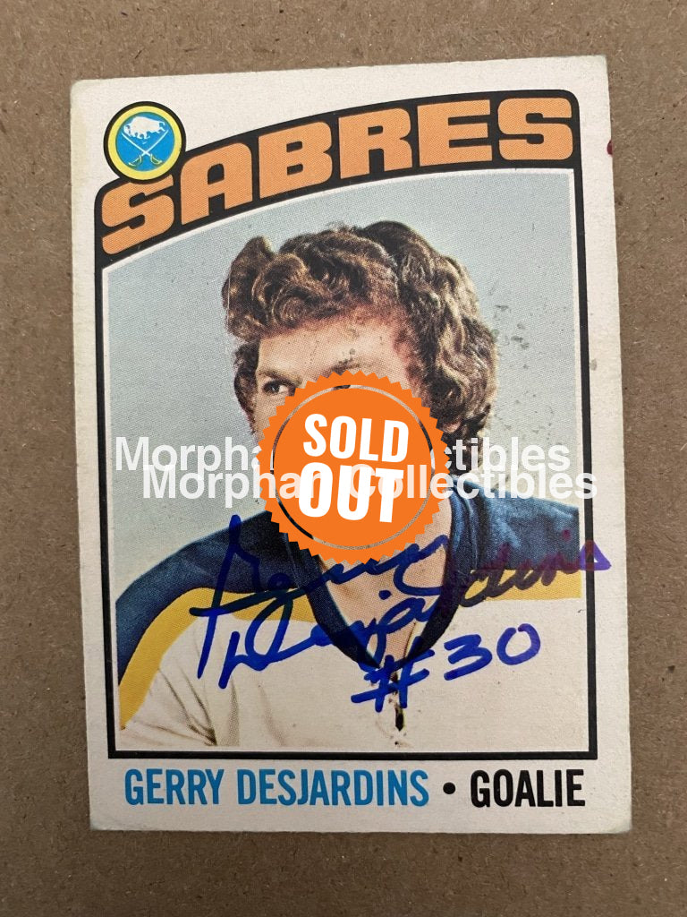 Gerry Desjardins Autographed Cards Card