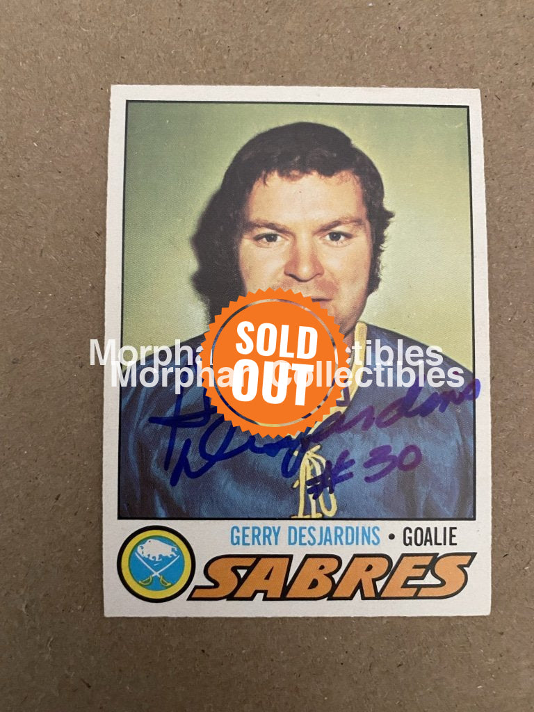 Gerry Desjardins Autographed Cards Opc 1976-77 #1 Card