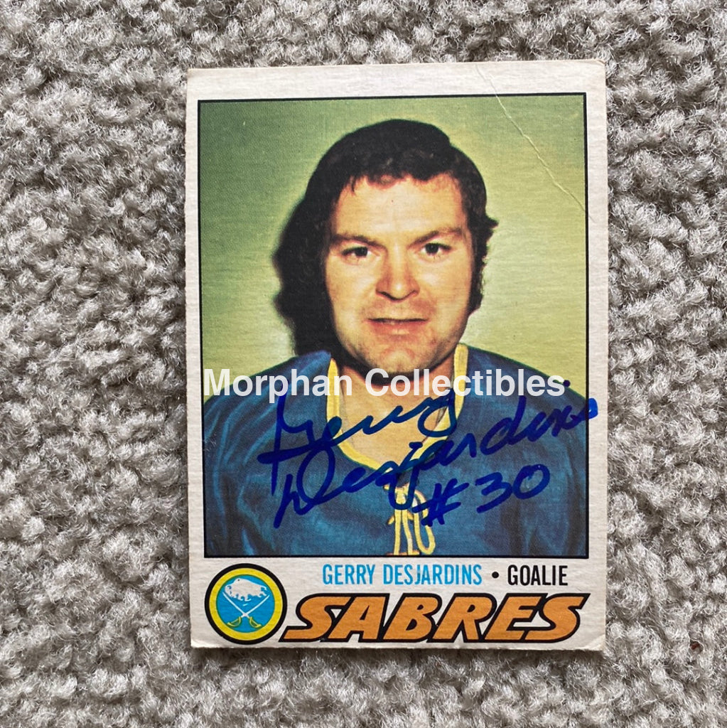 Gerry Desjardins - Autographed Card Opc 1977 - 78