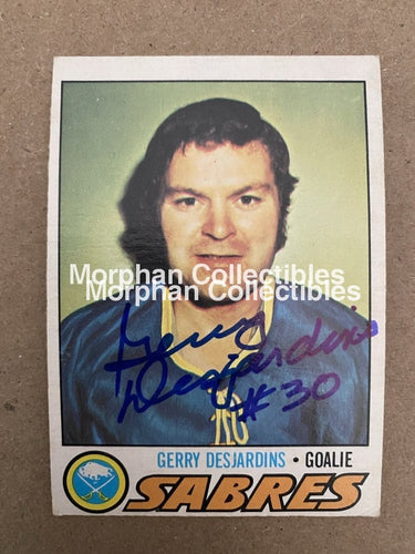 Gerry Desjardins Autographed Cards Opc 1976-77 #2 Card