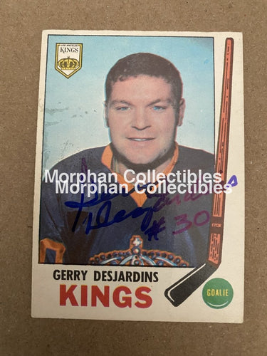 Gerry Desjardins Autographed Cards Opc Rookie Card 1969-70