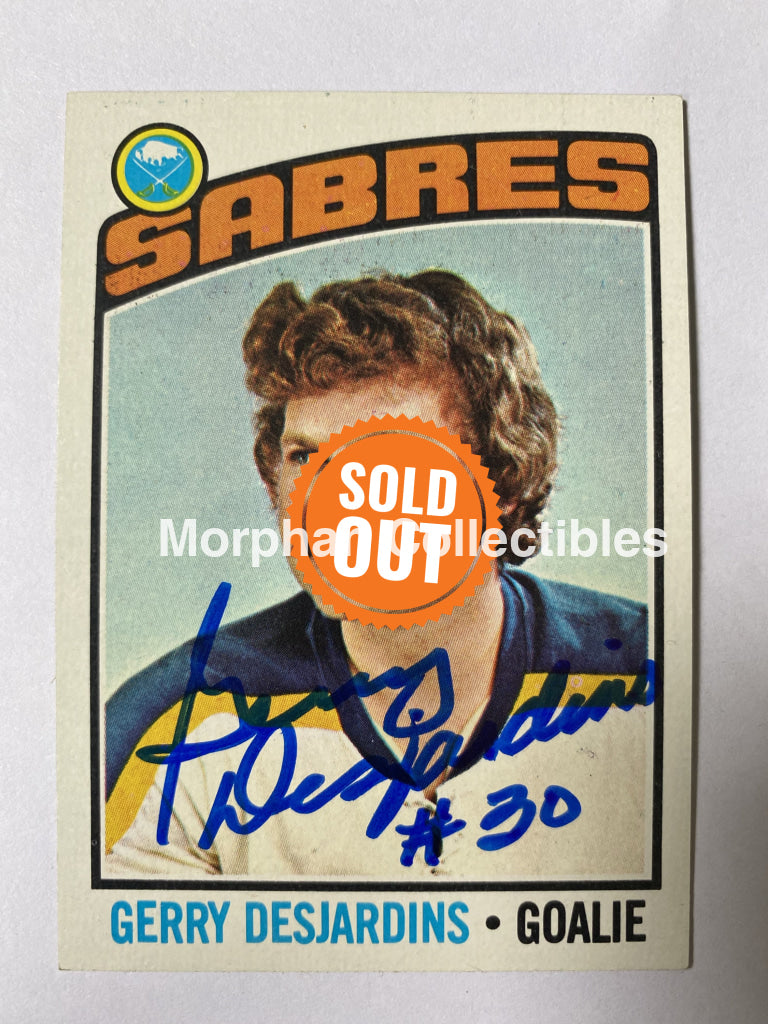 Gerry Desjardins - Autographed Card Topps 1976-77