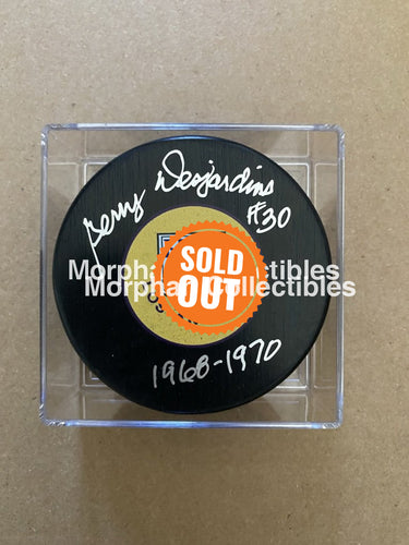 Gerry Sesjardins - Autographed Pucks Los Angeles Kings #2 Puck