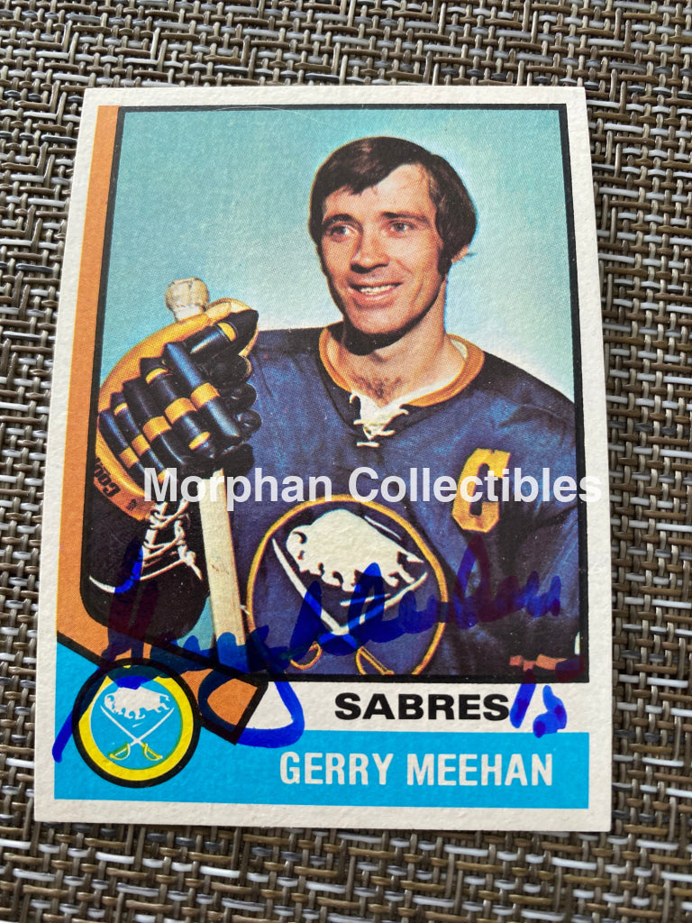 Gerry Meehan - Autographed Card 1974/75 Topps