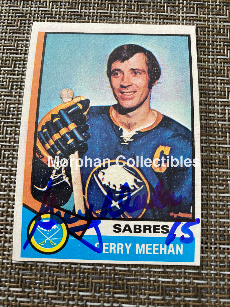Gerry Meehan - Autographed Card 1974/75 Topps