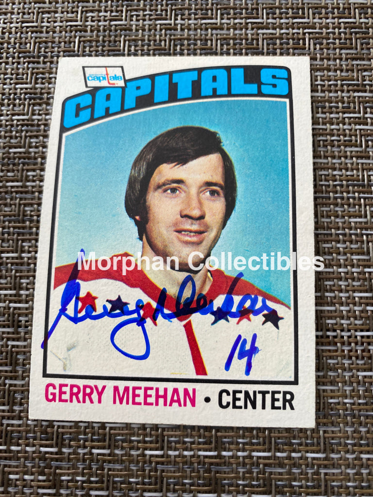 Gerry Meehan - Autographed Card 1976/77 Topps