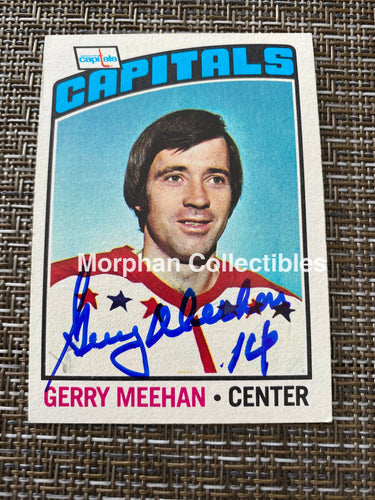 Gerry Meehan - Autographed Card 1976/77 Topps