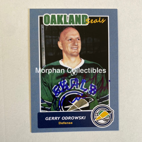 Gerry Odrowski- Autographed Card - Custom Oakland Seals