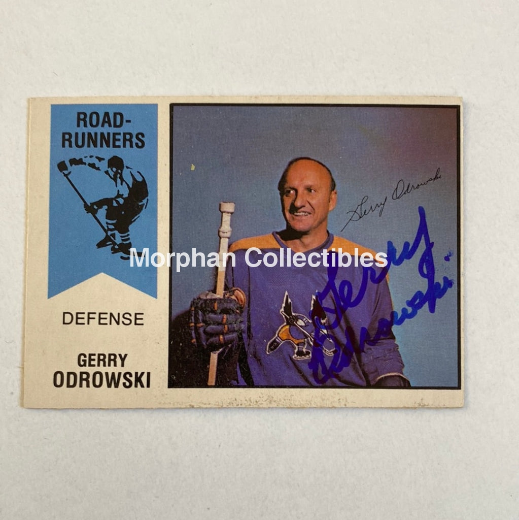 Gerry Odrowski- Autographed Card - Opc 1974-75 Wha