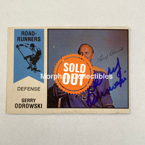Gerry Odrowski- Autographed Card - Opc 1974-75 Wha