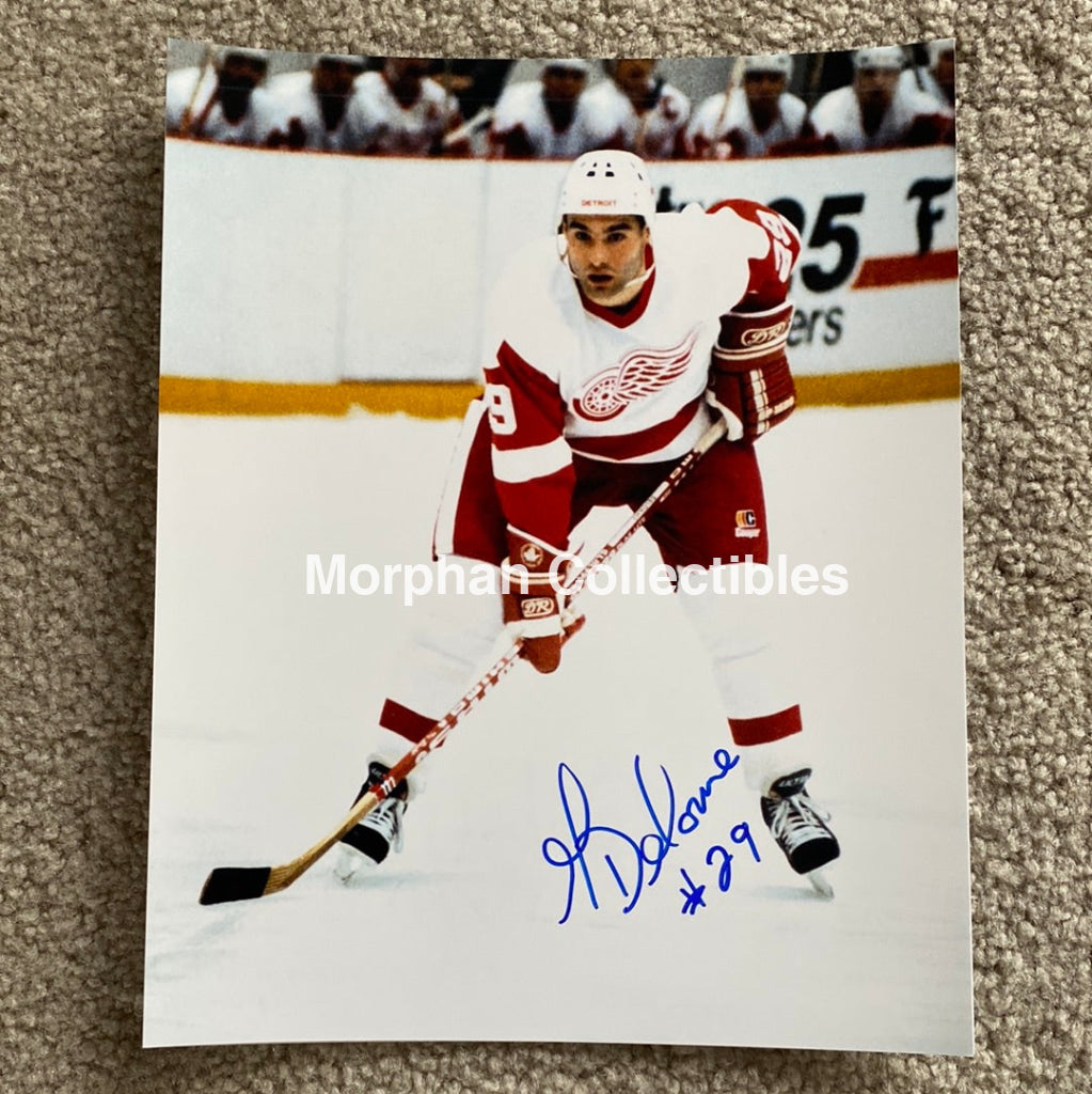 Gilbert Delorme - Autographed 8X10 Photo Detroit Red Wings