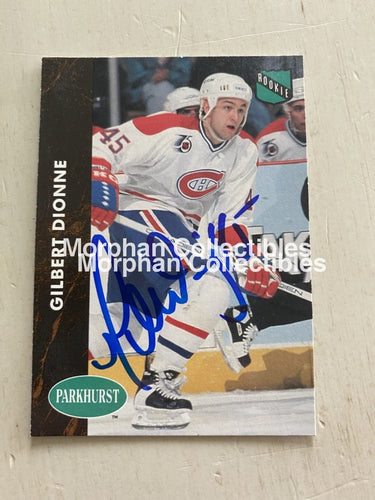 Gilbert Dionne - Autographed Card 1991-92 Parkhurst #1
