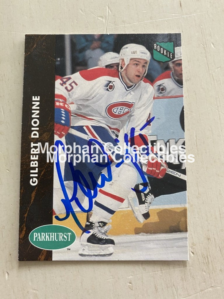 Gilbert Dionne - Autographed Card 1991-92 Parkhurst #1