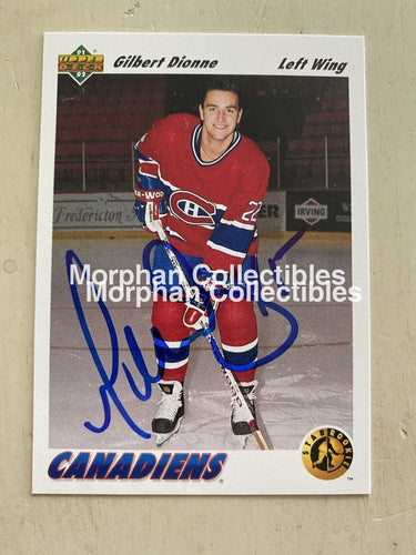 Gilbert Dionne Autographed Cards Card