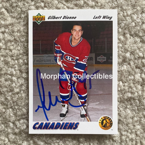 Gilbert Dionne - Autographed Card 1991-92 Upper Deck