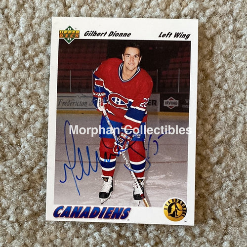 Gilbert Dionne - Autographed Card 1991-92 Upper Deck #4