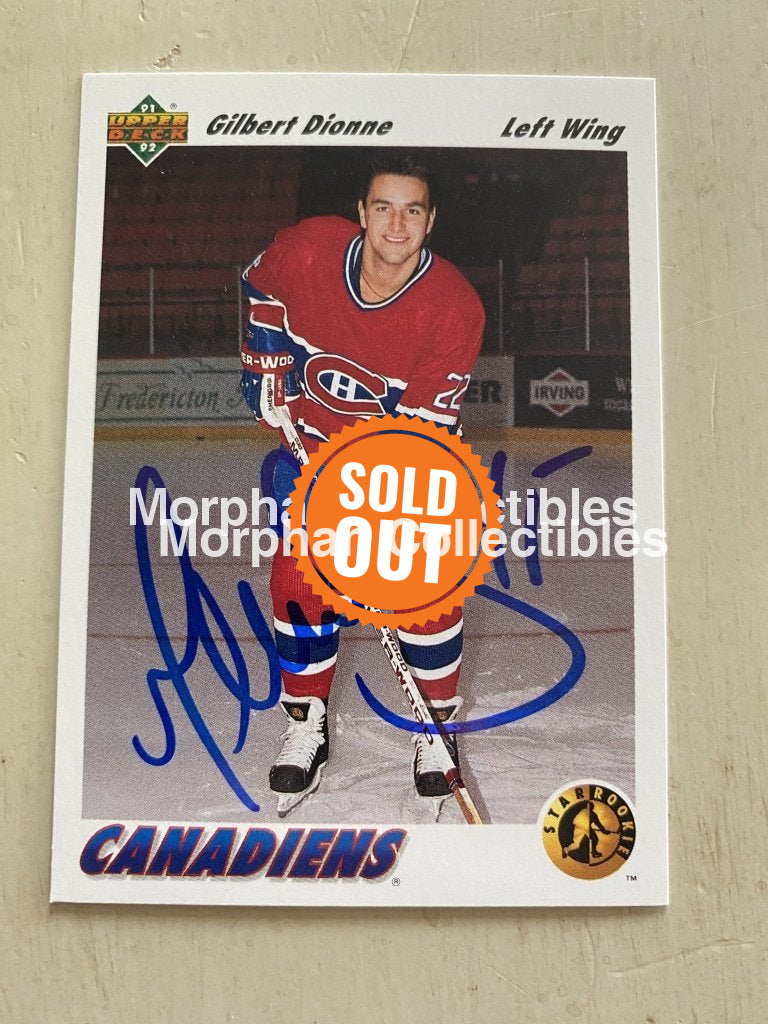 Gilbert Dionne Autographed Cards Card